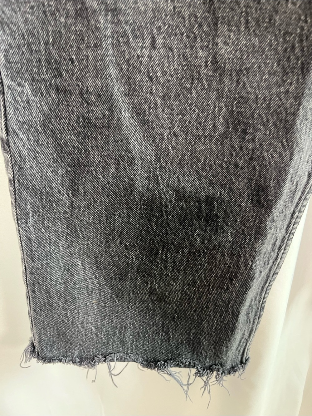 Abercrombie & fitch the baggy low rise dark grey wash frayed hem jeans sz 29 - Picture 5 of 9